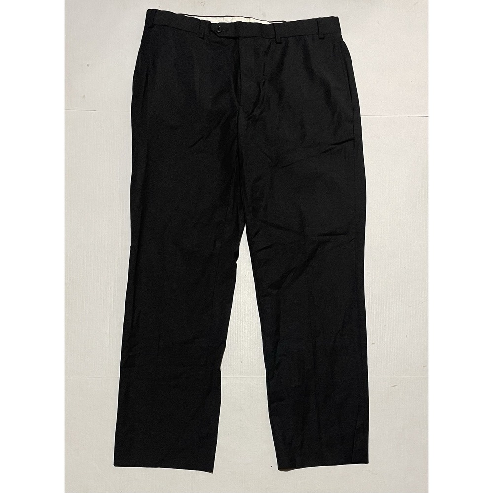 Brooks Brothers Dress Pants Mens Size 37 X 30.5 Black Wool Blend Fitzgerald Fit